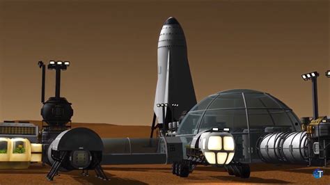 SpaceX ITS spaceship at Mars Base Alpha by Mark Thrimm | human Mars