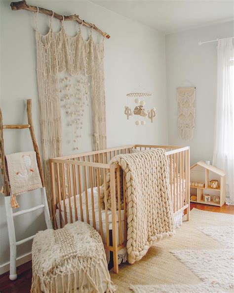 Boho nursery|neutral nursery | Nursery design girl, Nursery baby room ...