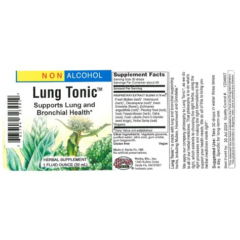 Willner Chemists | Herbs Etc Lung Tonic A/F by Herbs Etc is a premium nutritional supplement ...