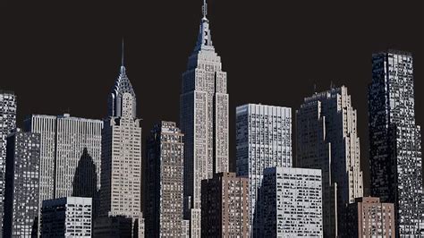 New York Skyscrapers 3D Model // RenderCrate - Free & HD Objects