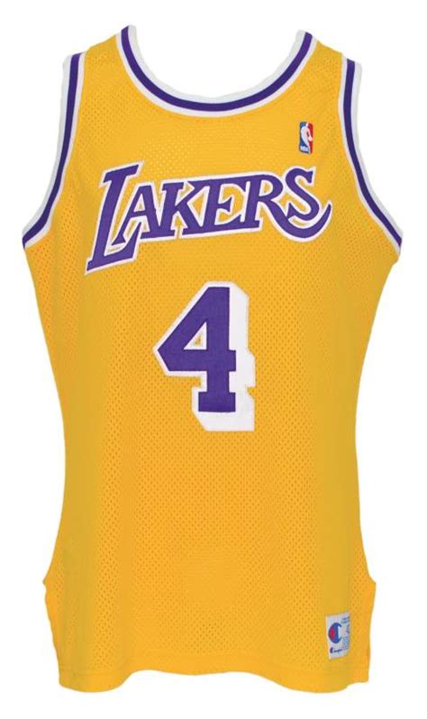 Lot Detail - 1990-91 Byron Scott LA Lakers Game-Used Home Jersey