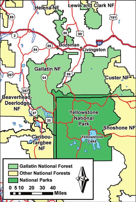 Gallatin National Forest Trail Map