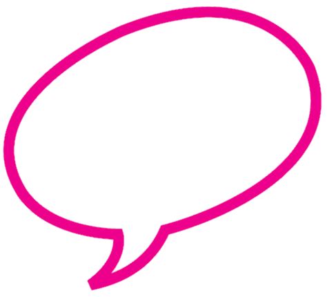 Transparent Pink Speech Bubble transparent PNG - StickPNG