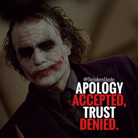 Apology and trust quote joker | Joker quotes, Best joker quotes, Joker