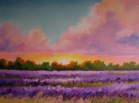 Sunset Lavender Fields - SOLD | Lavender fields, Lavender, Sunset