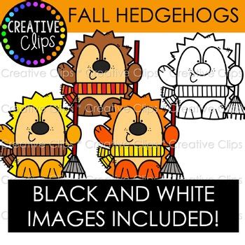 Fall Hedgehog Clipart {Fall Clipart} by Krista Wallden - Creative Clips