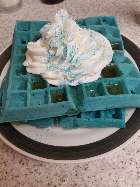 Some blue waffles I made : r/Blue