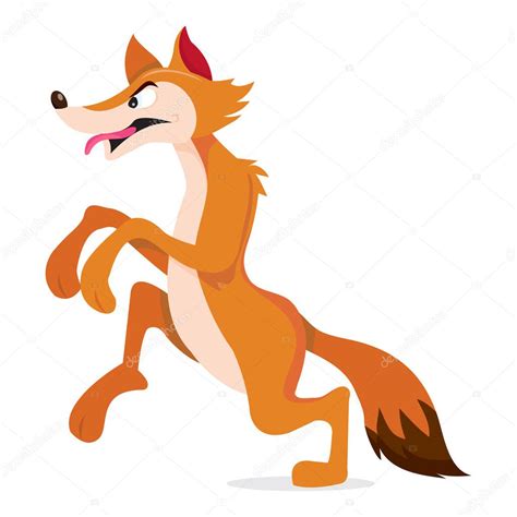 Cartoon Sly Fox — Stock Vector © totallyjamie #72503311