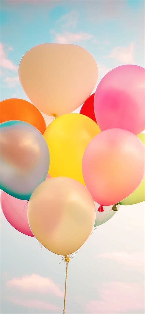 Wallpaper Colorful balloons, clouds, sky 3840x2160 UHD 4K Picture, Image