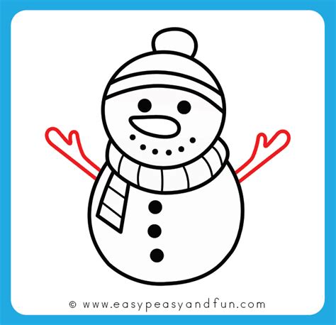 How to Draw a Snowman - Step by Step Drawing Guide | Draw a snowman ...