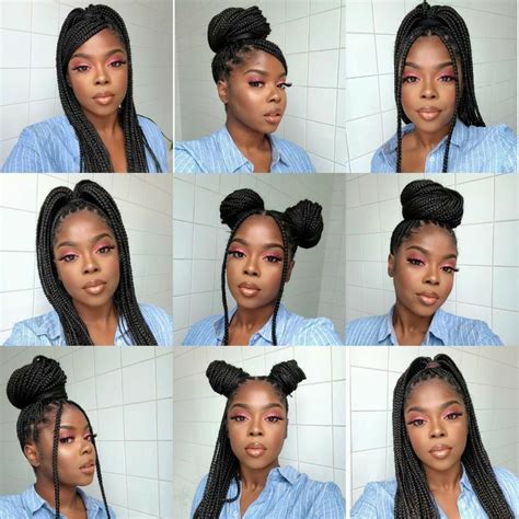 Christmas natural hair styles – A drop of black in 2021 | Box braids hairstyles for black women ...