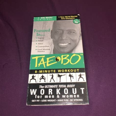 Tae Bo 8 Minute Workout VHS VCR Tape Billy Blanks 1998 Video | eBay