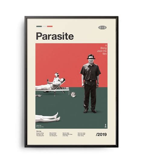 Mid-century modern Parasite movie poster - Weekend Poster