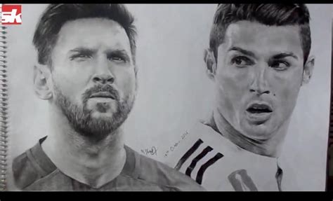 Messi Vs Ronaldo Drawing