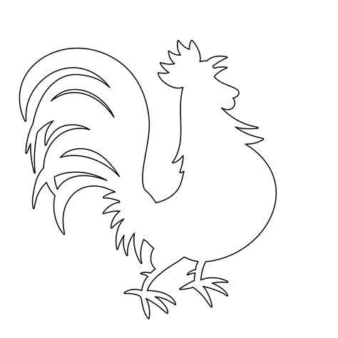 Rooster Outline Clipart | Free clip art, Clip art, Rooster