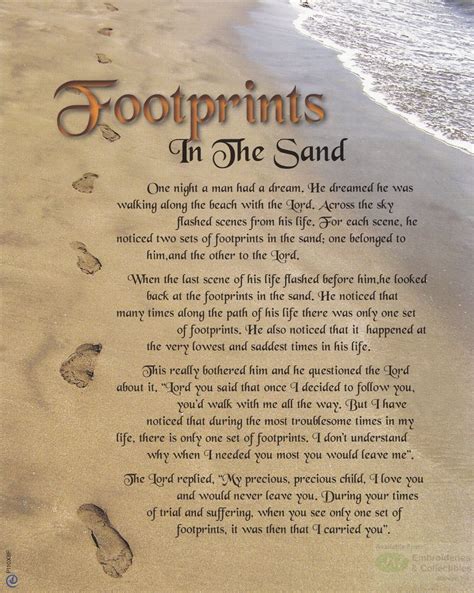 Footprints In The Sand Printable