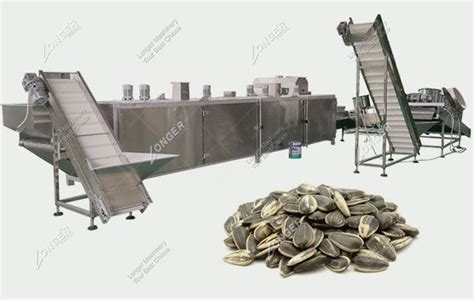 Continuous Sunflower Seeds Roasting Equipment Line