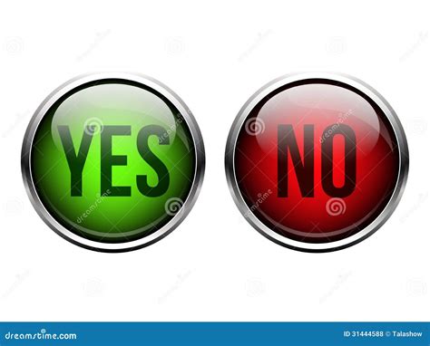 Yes, No Button Royalty Free Stock Photos - Image: 31444588