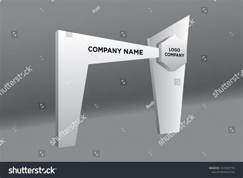 Gate Entrance Modern Style White Color Stock Vector (Royalty Free ...