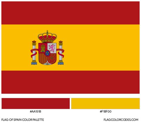 Spain flag color codes