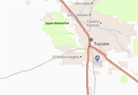 MICHELIN Tucson Estates map - ViaMichelin