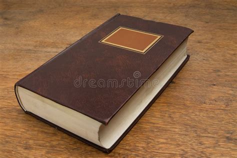 Closed Old Book on a Wooden Table Stock Image - Image of table, page ...