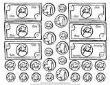 Printable Money Coloring Pages For Kids sketch template
