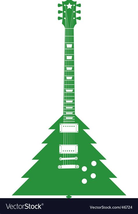 Christmas guitar Royalty Free Vector Image - VectorStock