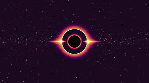 Black hole, Kurzgesagt style[1920 x 1080] : wallpaper