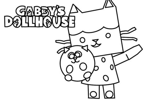 MerCat from Gabby's Dollhouse Coloring Page - Free Printable Coloring Pages for Kids