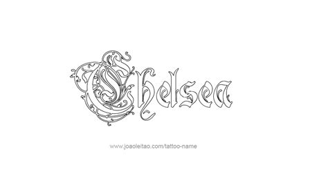 Chelsea Name Tattoo Designs