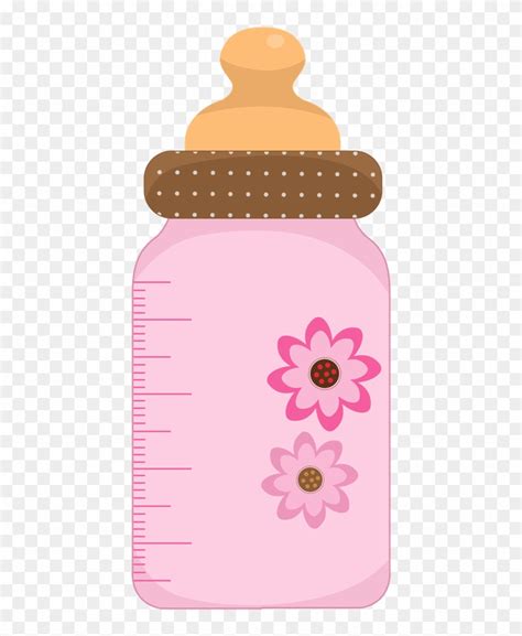 Diaper baby bottles infant shower clip art pink bottle png – Clipartix