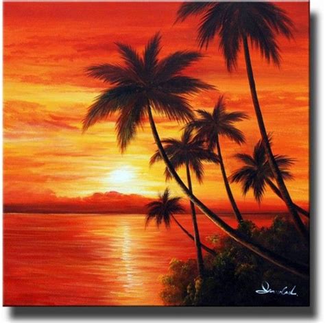 Classic Sunrise in 2019 | Easy canvas painting, Beach canvas art, Beach canvas paintings