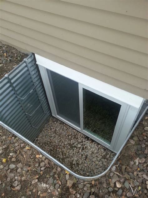 Double Casement Egress Window with Metal Well | Window well, Patio ...