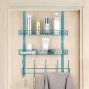 door Hanger 5 Double row Hooks 2 Baskets Metal Shelf Door - Temu