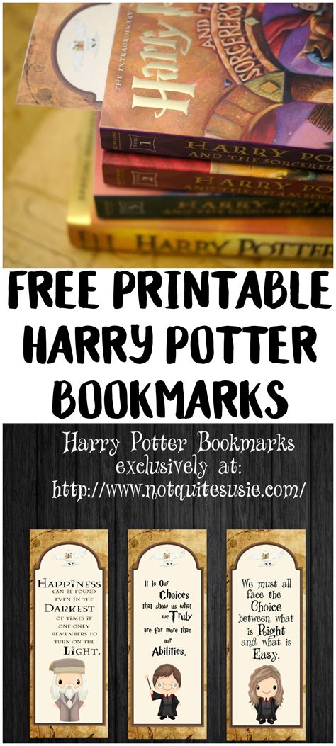 Printable Harry Potter Bookmarks