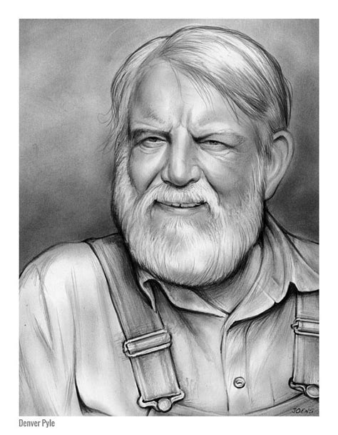 Denver Pyle by Greg Joens | Celebrity drawings, Portrait, Celebrity caricatures