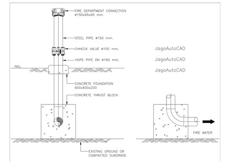 Fire Department Connection Cad Detail