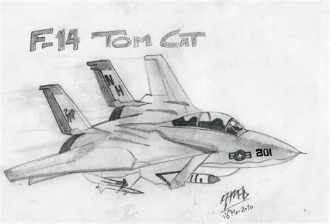 F 14 Tomcat Drawing Easy : Tomcat 14 Drawing 14b Dale Jackson ...