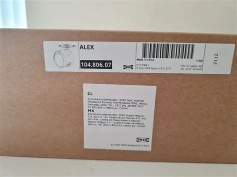 IKEA ALEX CASTER Wheel for Drawer Unit/Desk, Black 104.806.07, PACK of ...