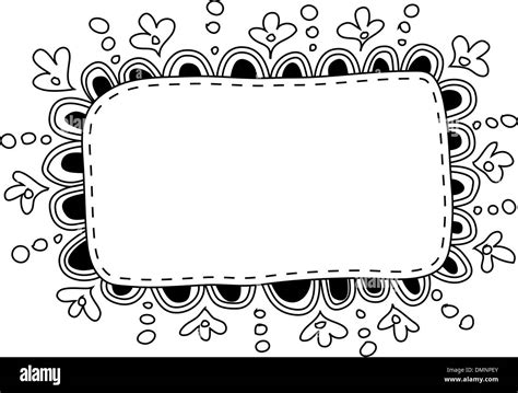 Doodle border hi-res stock photography and images - Alamy