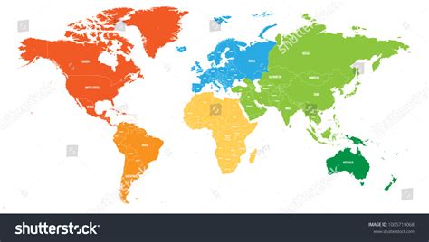 Simple Map Of The World Showing Countries