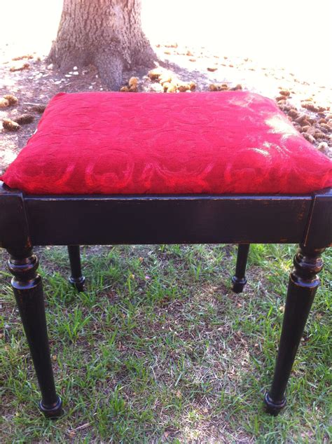 Antique stool painted black and distressed. | Repurposed furniture, Stool sample, Stool