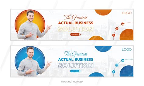 Premium Vector | Creative LinkedIn cover design template