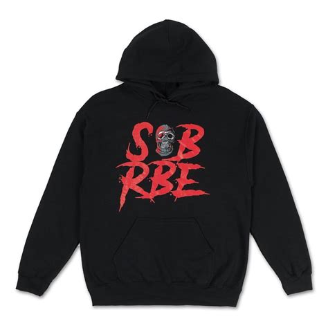 SOB X RBE SKI MASK LOGO HOODIE - BLACK