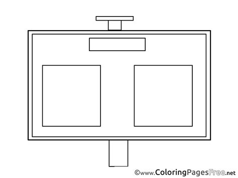 Scoreboard Coloring Page