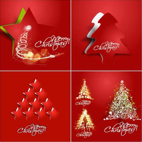 Red Xmas cards | free download vector design and illustration Ai, EPS template