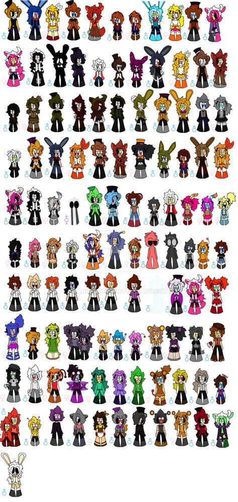 Fnaf World - All Animatronics - W.I.P by AngeloLoy on DeviantArt