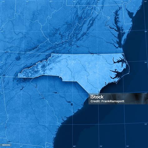 North Carolina Topographic Map Stock Photo - Download Image Now - Map ...