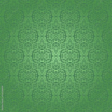 Wallpaper Batik on Green Background Stock Vector | Adobe Stock